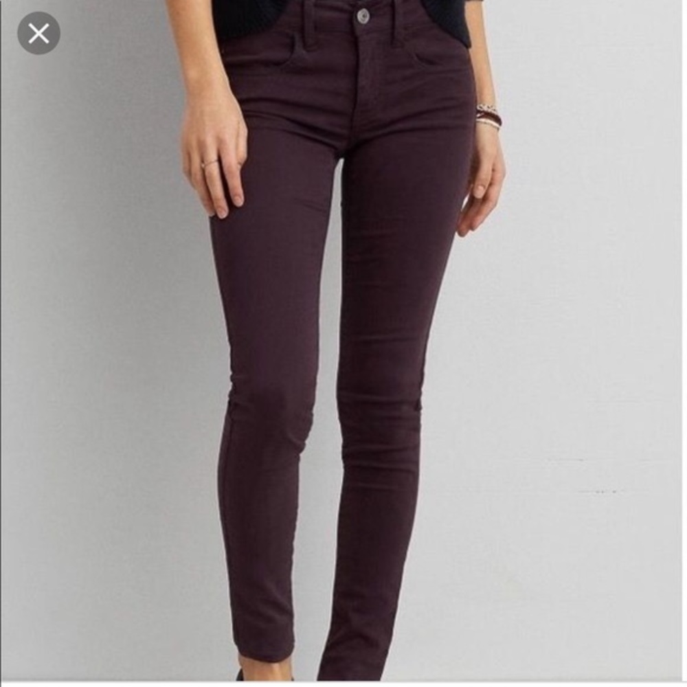 American eagle purple stretch jegging NWOT